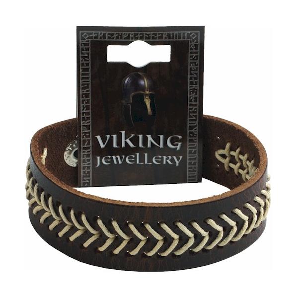 VJ010B   Armbånd, Viking Stitched Leather Bracele 2 design, Westair
